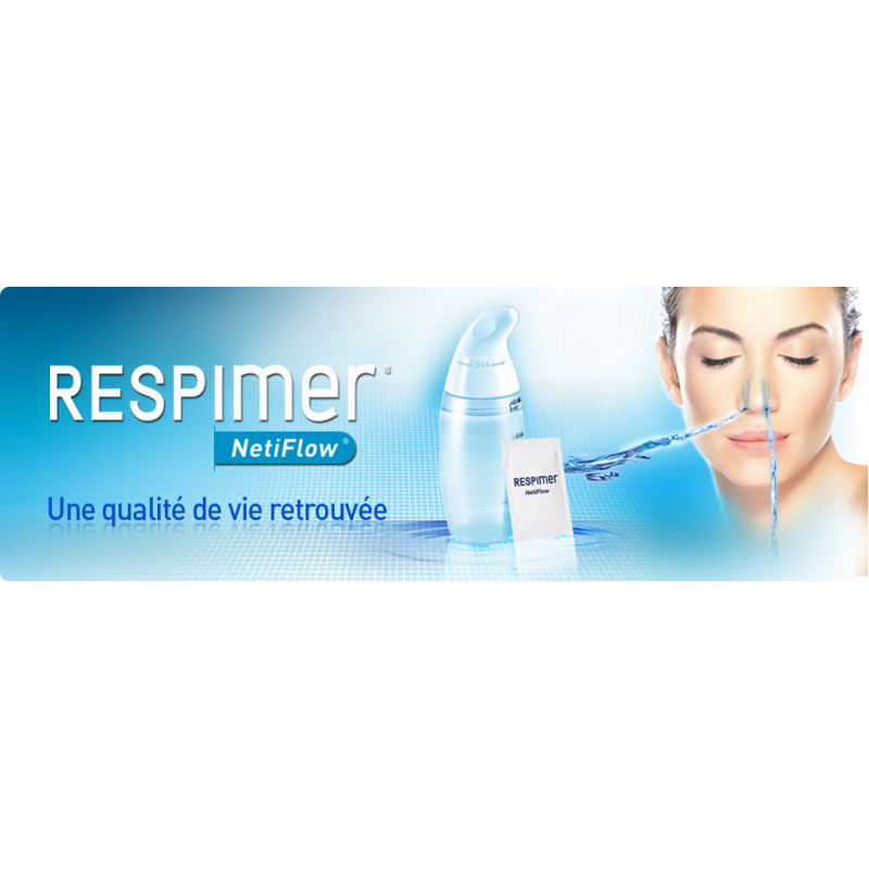 Respimer : netiflow et sachet pour irrigation nasale et lavage de nez