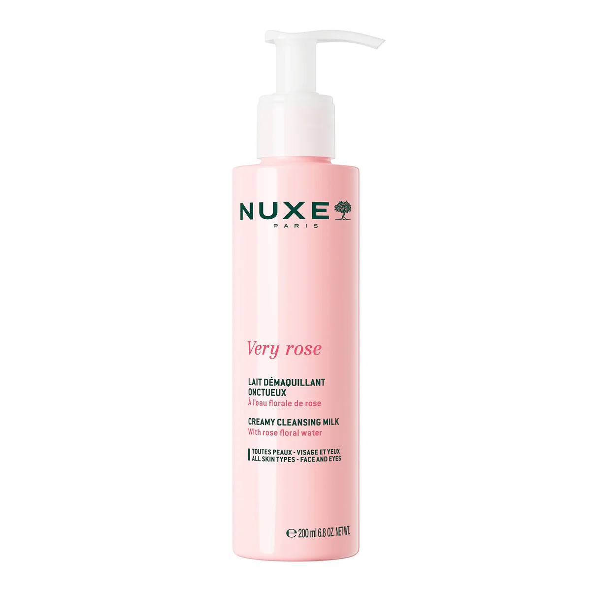 nuxe very rose,lait démaquillant,hydratant,nettoyant visage,peau sensible