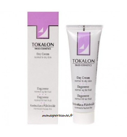 Crème de jour Tokalon 50ml pour peau normale à sèche, hydratation intense, protection UVA/UVB, soin léger et non gras, convient comme base de maquillage