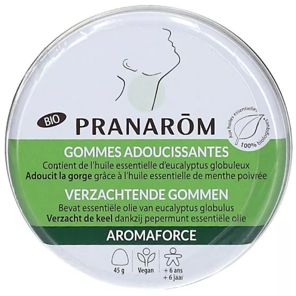 pranarom,huiles essentielles,gommes,eucalyptus,bio,confort respiratoire,rafraîchir haleine,aromaforce