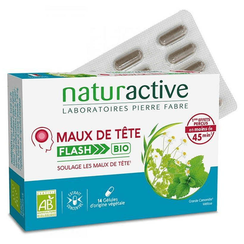 naturactive,maux de tête,mal à la tete,tête,migraine,mélisse,grande camomille,céphalées