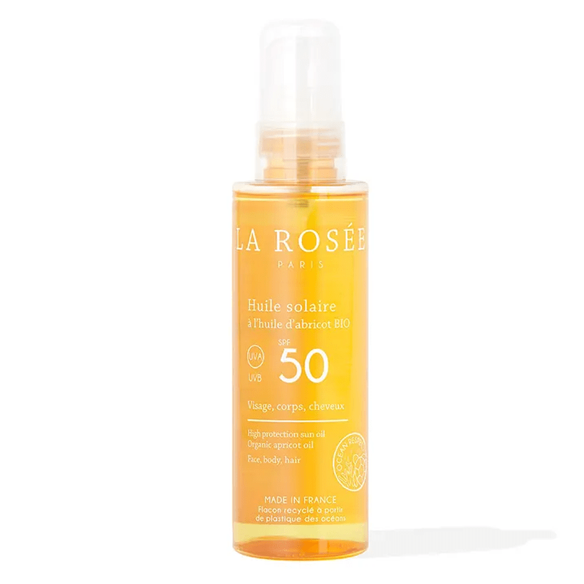 huile solaire SPF 50,La Rosée huile solaire,protection solaire visage et corps,huile solaire haute protection,huile solaire naturelle,huile solaire clean,huile solaire sans filtres chimiques,huile solaire non comédogène,solaire naturel SPF 50,protection solaire respectueuse de la peau,la rosée,solaire,huile solaire