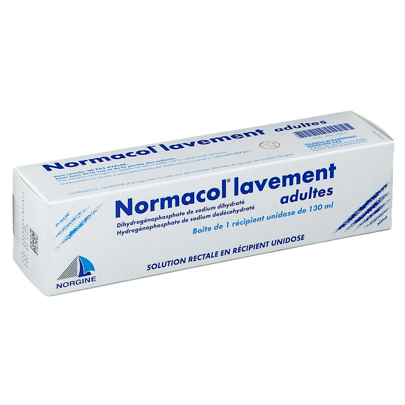 Normacol,Lavement,Normacol Lavement,lavement rectal,laxatif adulte,laxatif,solution rectale,constipation passagère,constipation,lavement phosphate,lavement contre la constipation,préparation aux examens rectaux,laxatif rapide d’action,laxatif rapide,lavement usage ponctuel,traitement constipation basse,laxatif avant coloscopie,lavement pour adulte