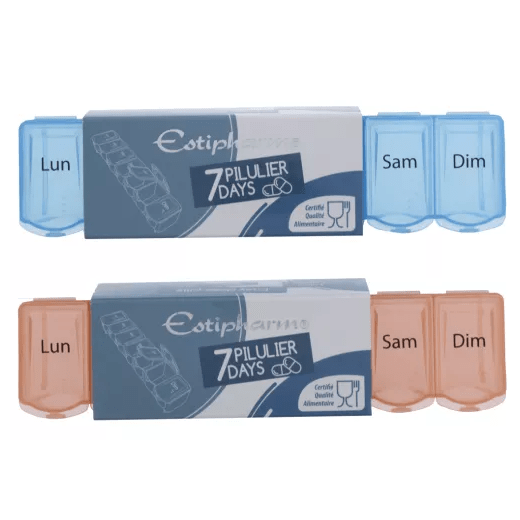 pilulier,pilulier hebdomadaire,pilulier Estipharm,organiseur de médicaments,boîte à médicaments semaine,boîte à médicaments,pilulier 7 jours,pilulier pour traitement quotidien,pilulier compact de voyage,pilulier avec compartiments jour,boîte médicament quotidienne,pilulier facile à utiliser personnes âgées,pilulier plastique Estipharm,acheter pilulier hebdomadaire,meilleur pilulier Estipharm,pilulier pas cher,comparatif pilulier semaine,pilulier pratique pour médicament
