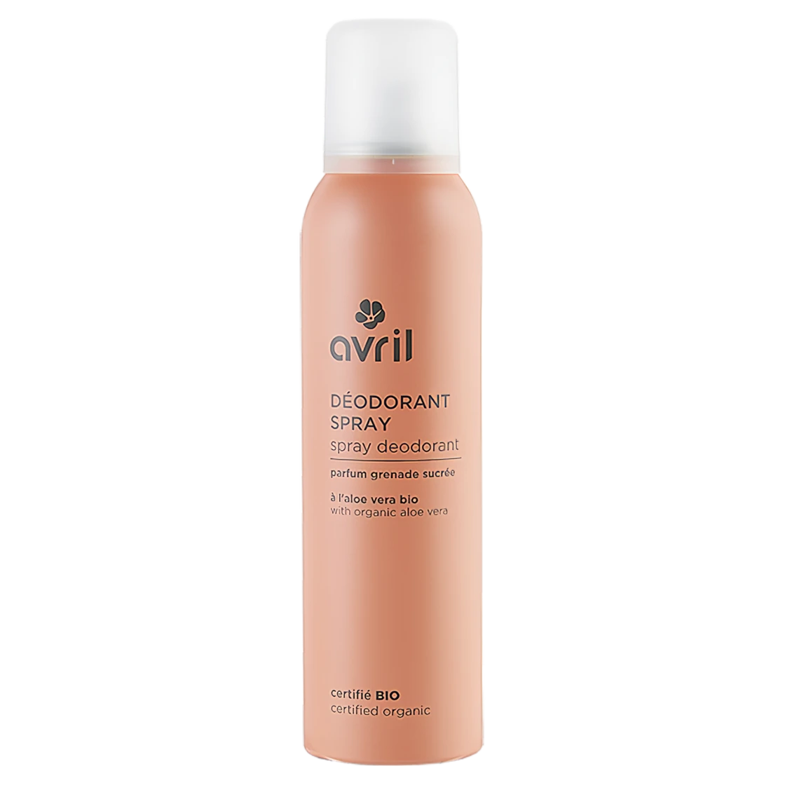 Avril,déodorant,déodorant spray bio,déodorant Avril,déodorant spray,déodorant naturel,déodorant sans gaz,déodorant aloe vera,déodorant certifié bio,déodorant bio peau sensible,déodorant naturel sans aluminium,déodorant spray fraîcheur longue durée,déodorant vegan fabriqué en France,déodorant parfum grenade bio,déodorant non gras qui ne tâche pas,acheter déodorant bio Avril,déodorant bio pas cher,meilleur déodorant naturel spray,déodorant bio efficace odeurs