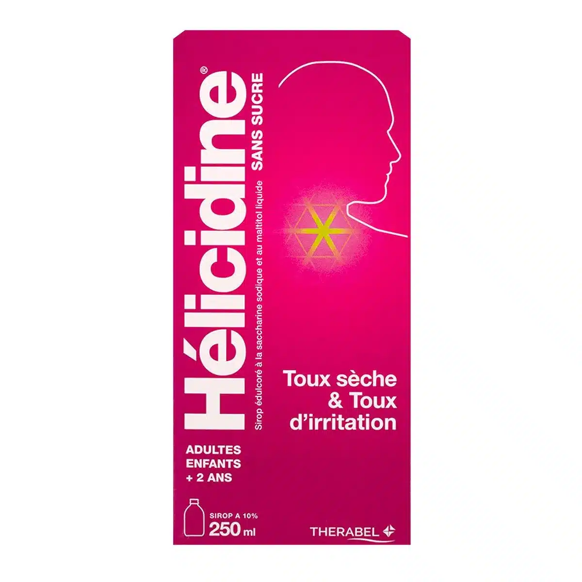 hélicidine,hélicidine sirop sans sucre,sirop toux sèche enfant adulte,sirop toux sèche,antitussif sans sucre,antitussif,hélicidine 10% avis,médicament toux sèche sans ordonnance,sirop toux édulcoré maltitol saccharine,traitement toux non productive,sirop contre la toux sans sucre,hélicidine composition
