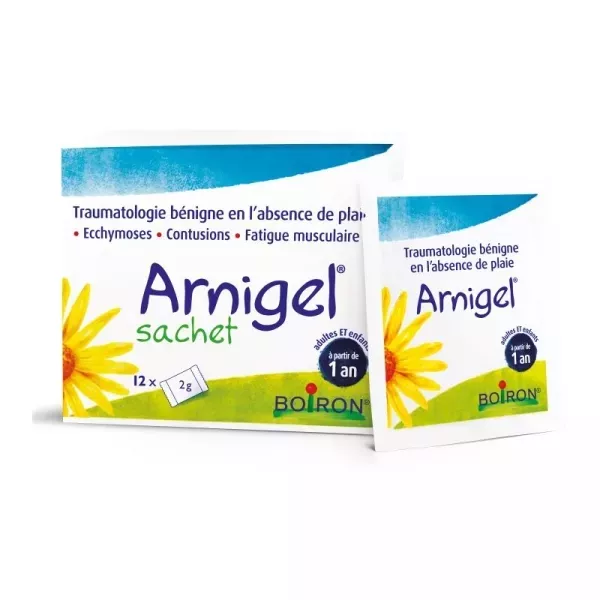 arnica,hématome,ecchymose,choc coup,enfant adulte,raumatologie bénigne,gel anti contusion,arnica montana,sachets