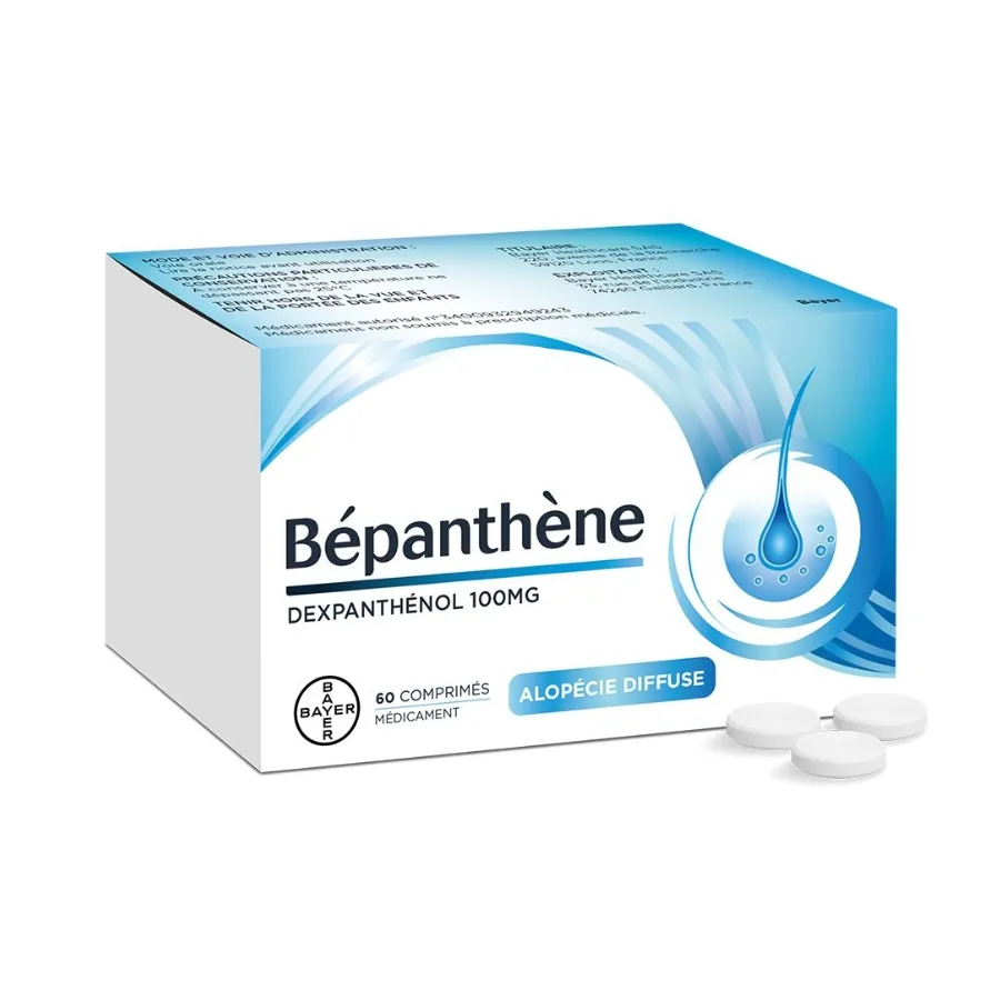 vitamine B5 cheveux et ongles,chute de cheveux,alopécie diffuse,dexpanthénol cheveux,bepanthene 100 mg,vitamine B5 chute de cheveux,perte de cheveux,cheveux fragiles