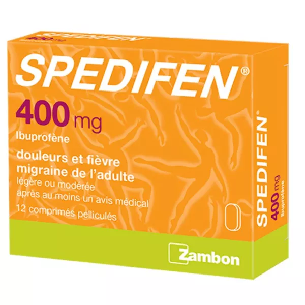 spedifen 400 mg,ibuprofène 400 mg,anti inflammatoire,migraine,anti inflammatoire non stéroïdien,douleur dentaire,maux de tête,fièvre