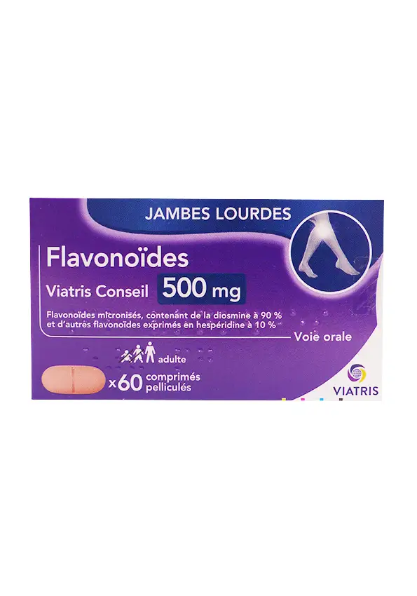 flavonoïdes viatris,veinotonique jambes lourdes,circulation veineuse,œdème jambes,crise hémorroïdaire,veinotonique