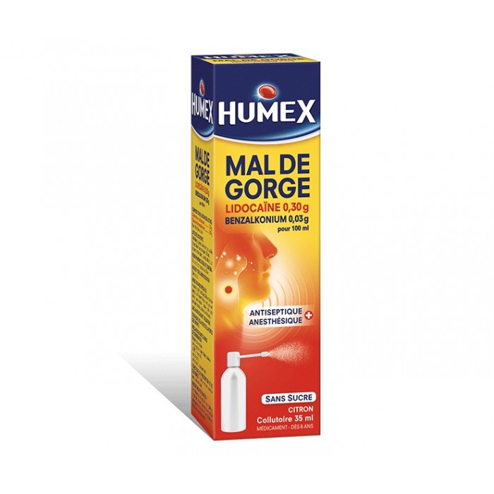 antiseptique gorge,spray gorge lidocaïne benzalkonium,irritation gorge,infections buccales,mal de gorge,anesthésique local,douleur en avalant