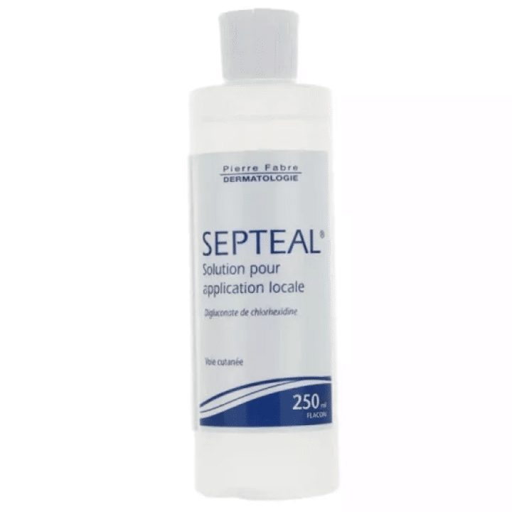 chlorhexidine peau,antisepsie peau saine,antiseptique,soin plaie,traitement infection cutane