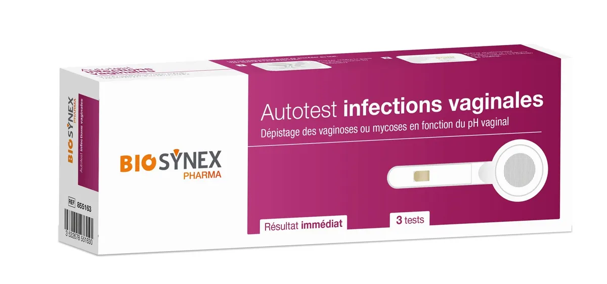 Biosynex autotest infections vaginales,autotest vaginose,autotest mycose vaginale,test pH vaginal