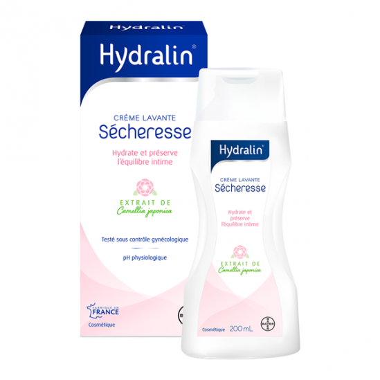 Hydralin Sécheresse,sécheresse intime,gel lavant intime,crème lavante intime,pH physiologique,hydratation intime