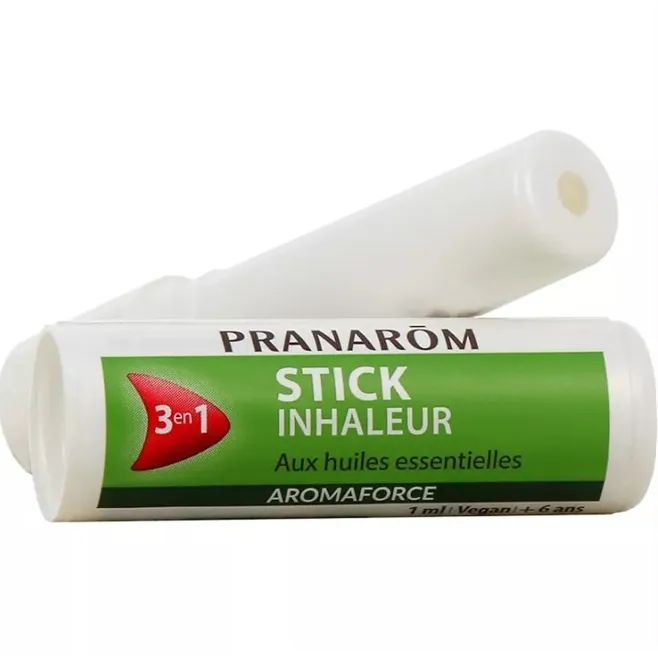 pranarom stick inhaleur,huiles essentielles,aromathérapie,eucalyptus ravintsara,décongestion,confort respiratoire,menthe poivrée