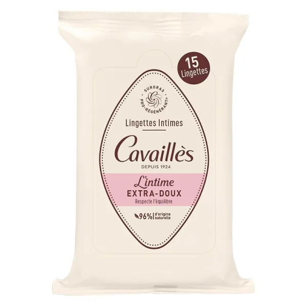 Cavaillès lingettes intimes extra doux,lingettes hygiène intime,hygiène féminine