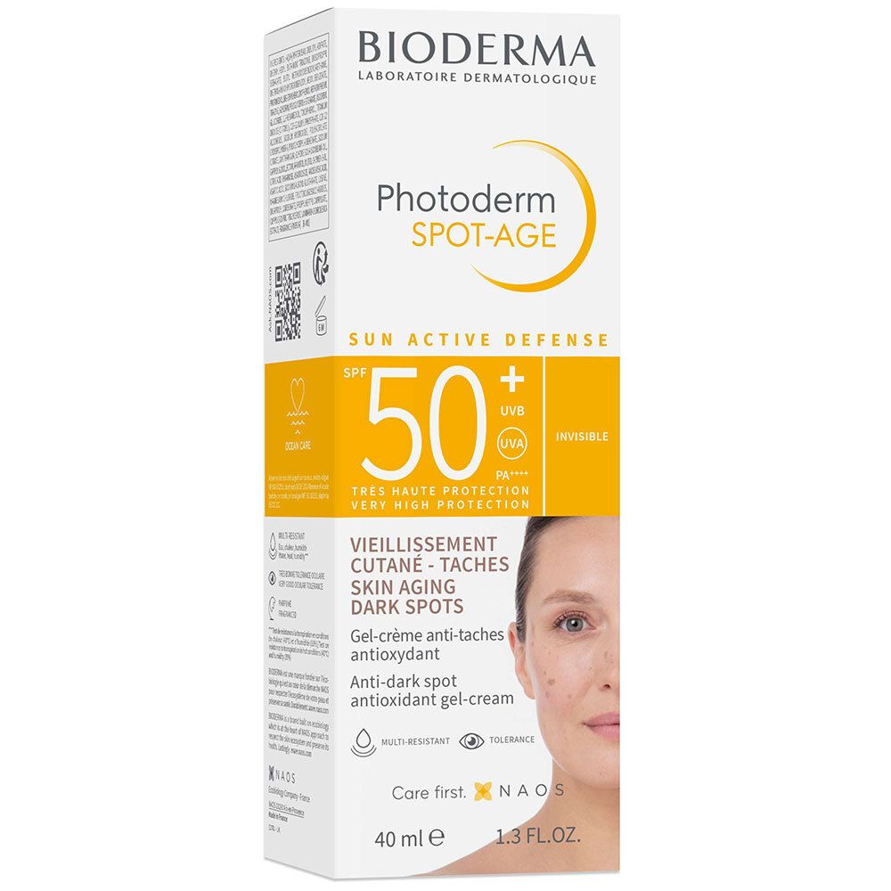 Bioderma Photoderm Spot-Age SPF 50+,crème solaire anti-rides,protection UVA UVB visage,anti-taches,taches pigmentaires,protection solaire