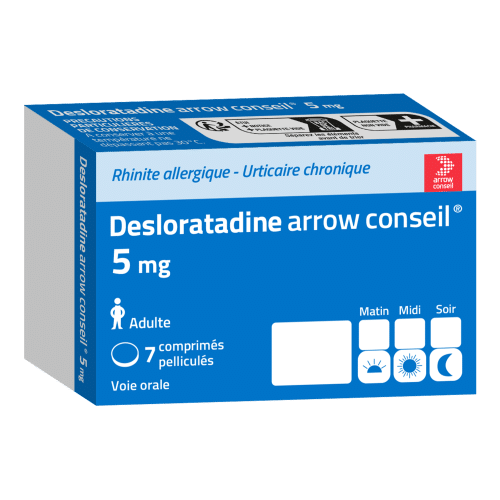 antihistaminique allergie,rhinite allergique,desloratadine,traitement rhume des foins,arrow,allergie saisonnière