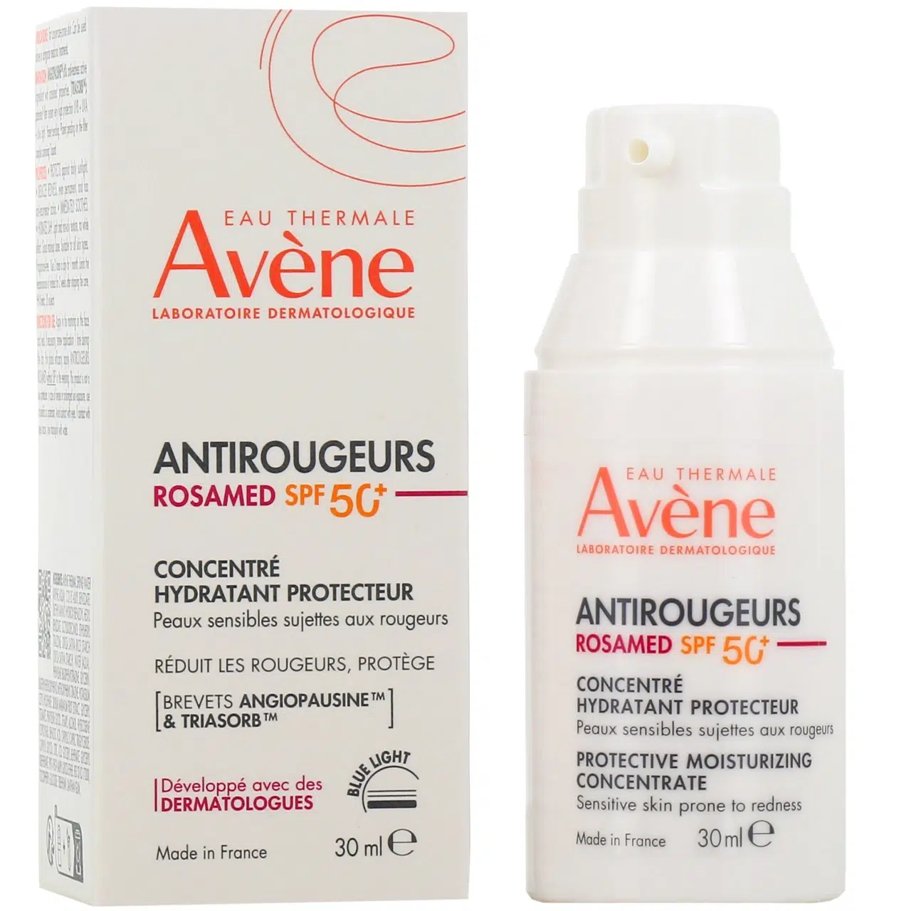 Avène Antirougeurs Rosamed SPF50+,soin anti rougeurs,SPF50+,protection solaire peau sensible,crème hydratante,rosacée visage