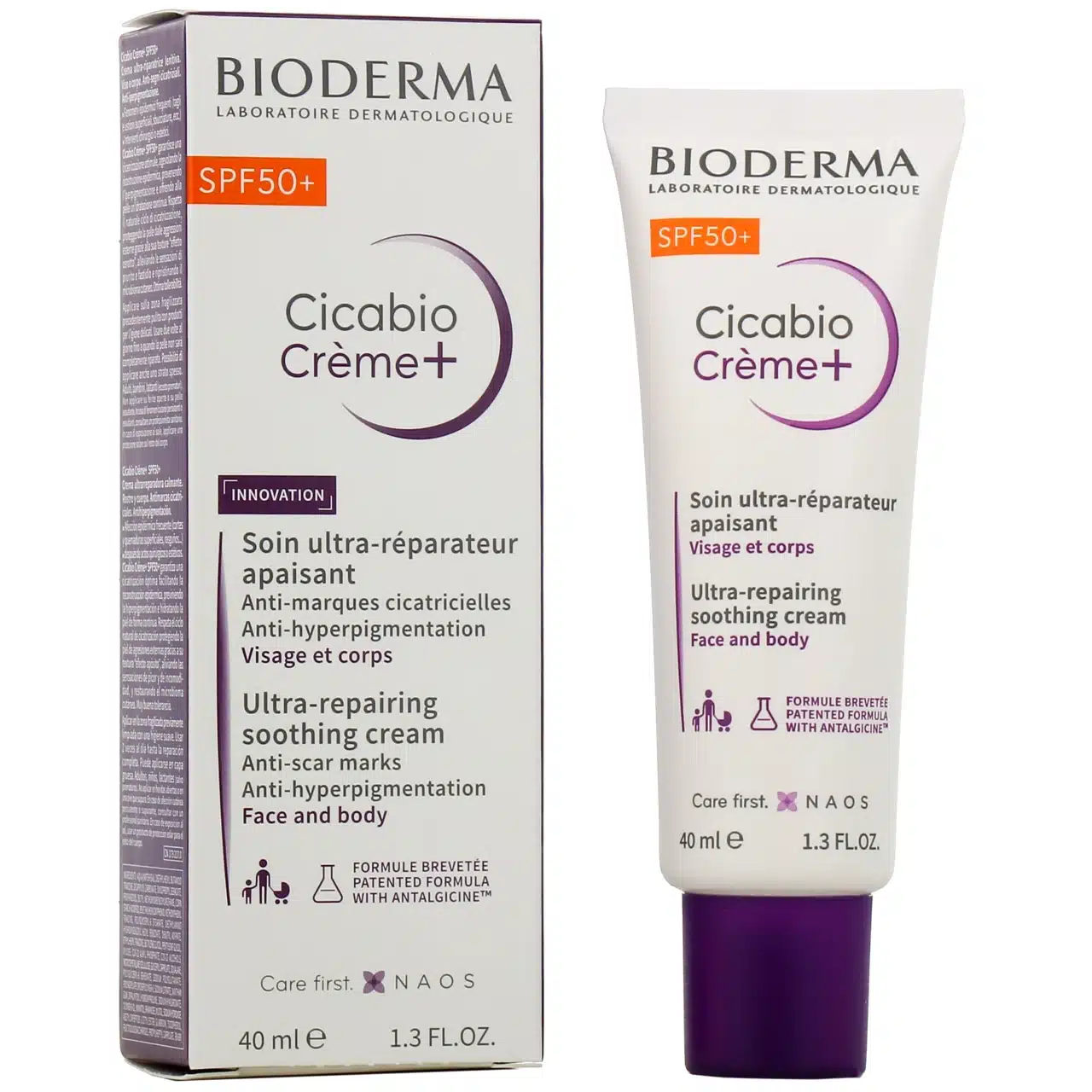 Bioderma Cicabio SPF50+,crème cicatrisante,anti-marques cicatrices,réparation cutanée,soin post-acte dermatologique,crème apaisante peau fragilisée