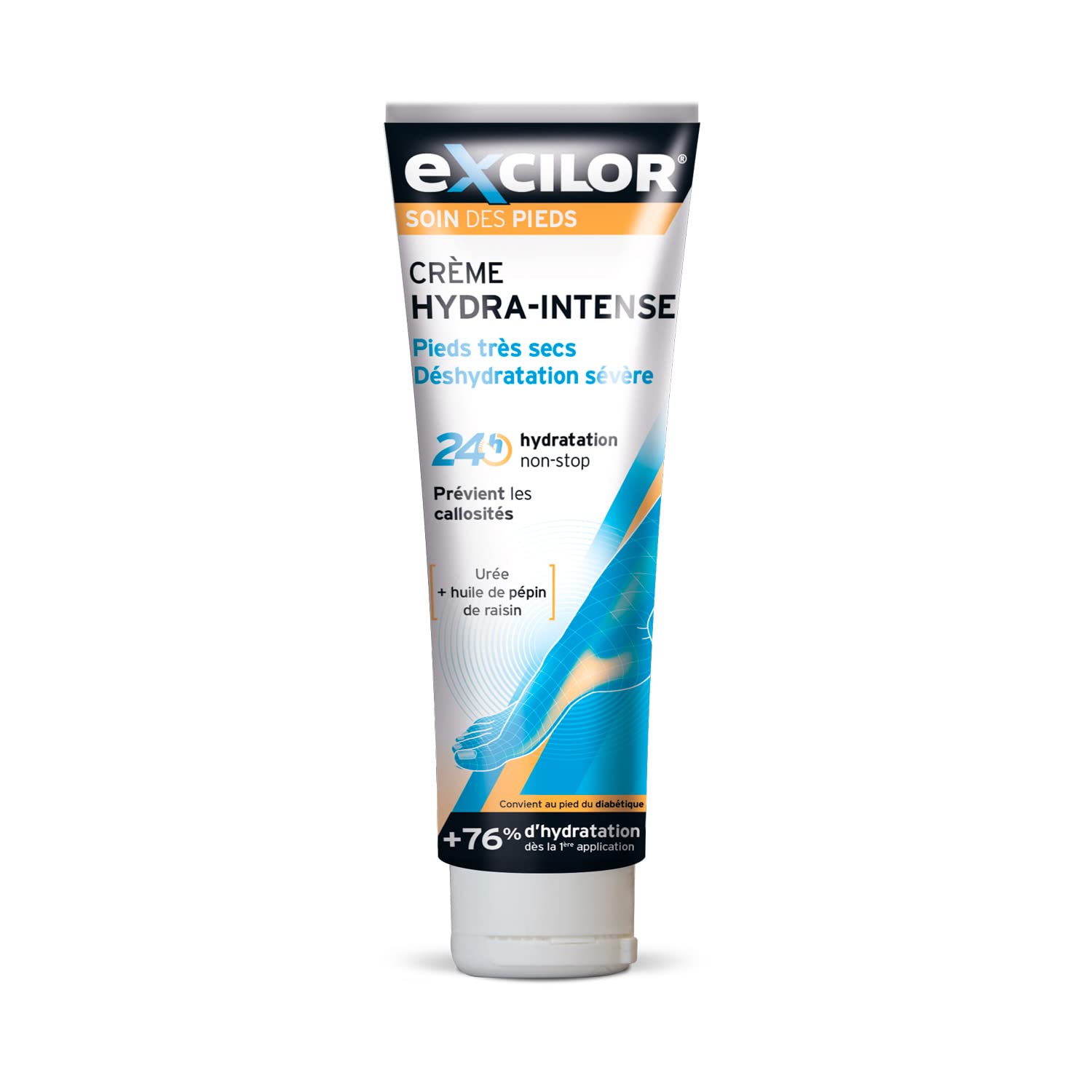 Excilor Crème Hydra Intense,crème pieds très secs,crème hydratante pieds,prévention callosités,crème pieds diabétiques