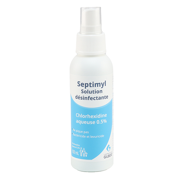 Septimyl Solution Désinfectante,antiseptique peau désinfectant cutané,spray désinfectant,bactéricide et levuricide,chlorhexidine