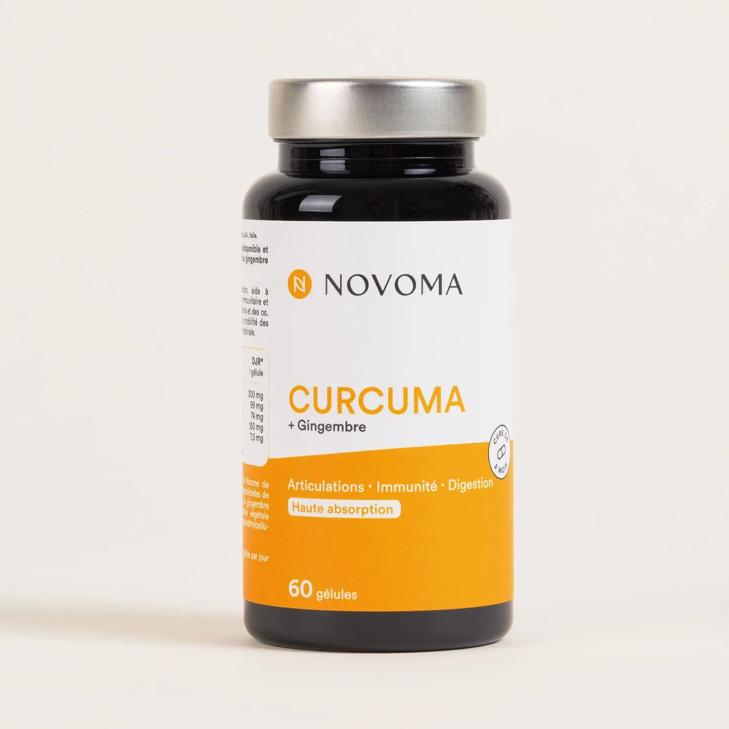 Novoma Curcuma,curcuma Meriva,confort articulaire,gingembre,complément digestion/immunité