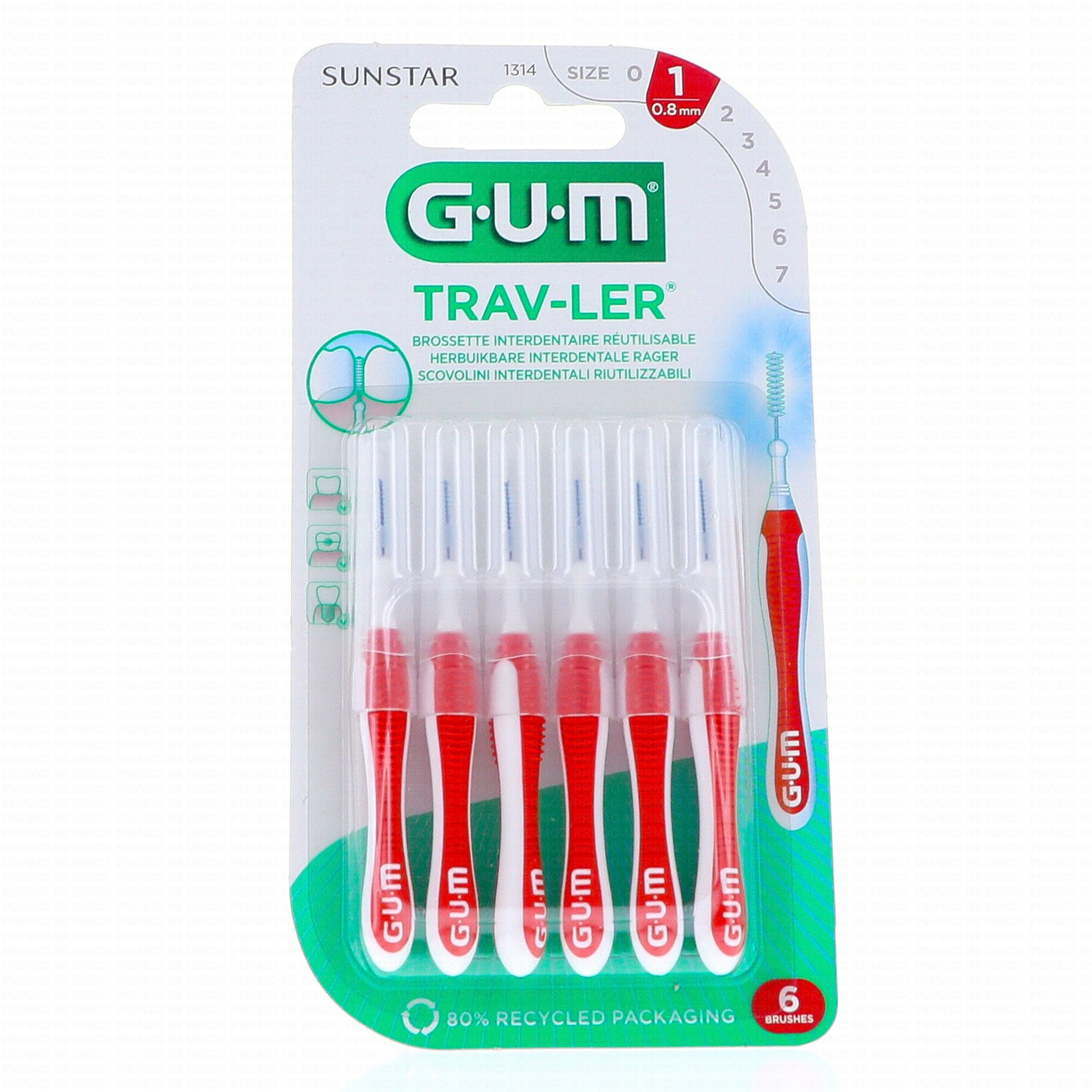 GUM Trav-Ler taille 1 boite 6