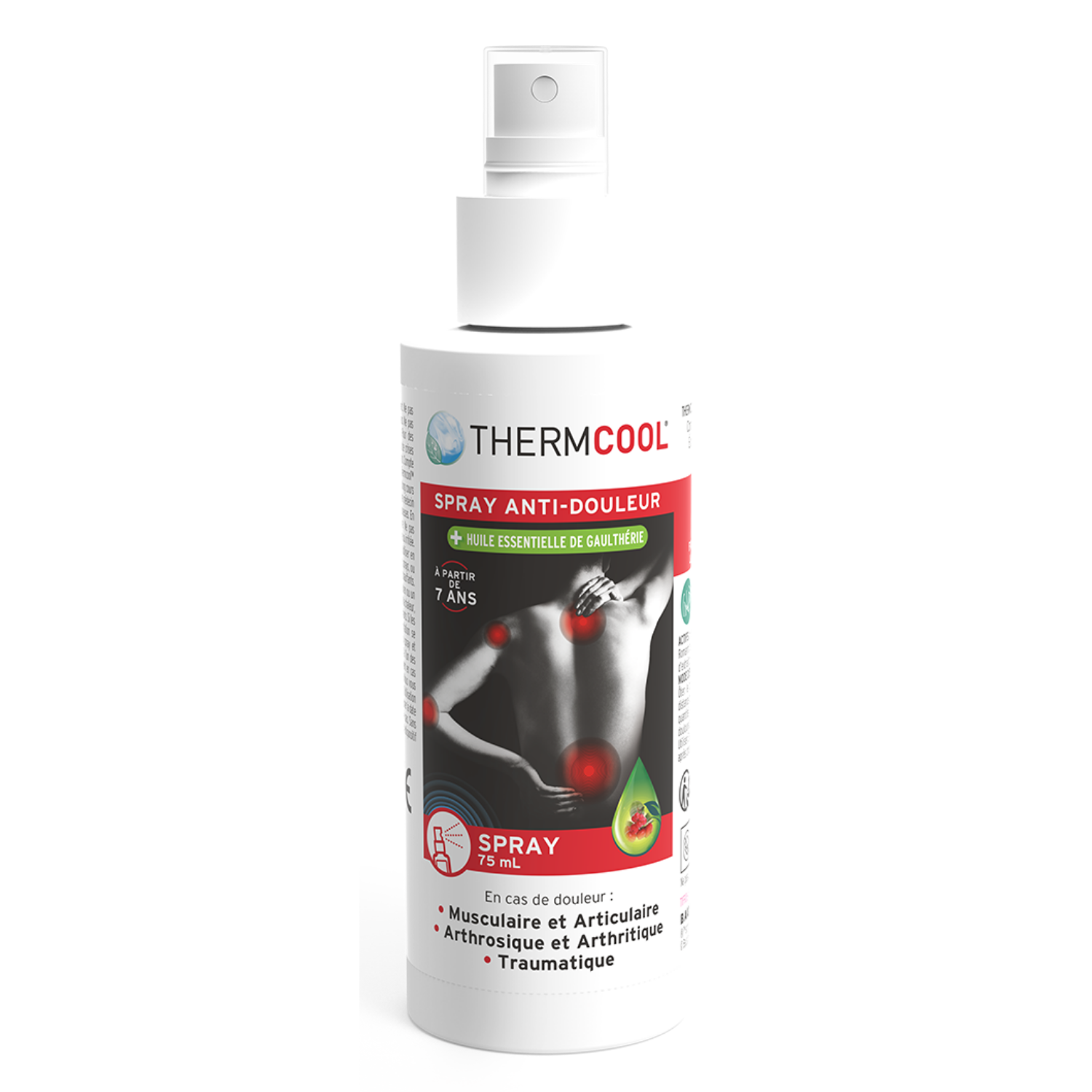 ThermCool Spray Anti-Douleur,spray anti-douleur,douleurs musculaires et articulaires,huiles essentielles,gaulthérie/menthol,récupération musculaire,confort articulaire