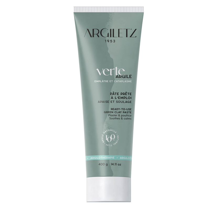 Argiletz Argile Verte,argile verte prête à l'emploi,pâte d'argile verte,cataplasme argile,emplâtre argile,masque à l'argile,soin à l'argile