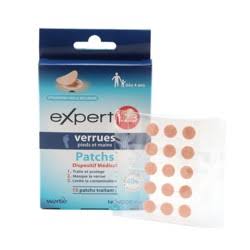 Expert 1.2.3 Verrues Patchs,patch verrues,verrues mains/pieds,acide salicylique 40 %,verrue plantaire,verrue vulgaire