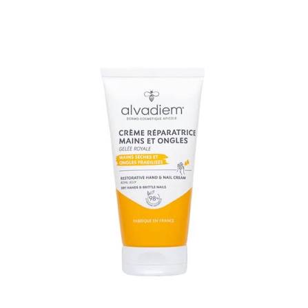 Alvadiem Crème Réparatrice Mains et Ongles,crème mains réparatrice,crème ongles cassants,gelée royale,mains très sèches