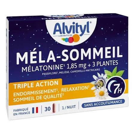 Alvityl Méla Sommeil,aide à l’endormissement,sommeil de qualité/réparateur,relaxation naturelle,passiflore,mélisse,camomille matricaire