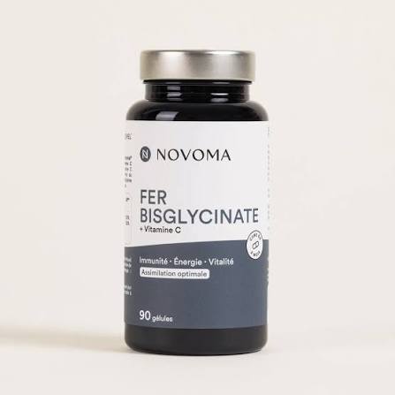 Novoma Fer Bisglycinate,fer hautement assimilable,fatigue/immunité,fer biodisponible,Fer Bisglycinate Ferrochel®