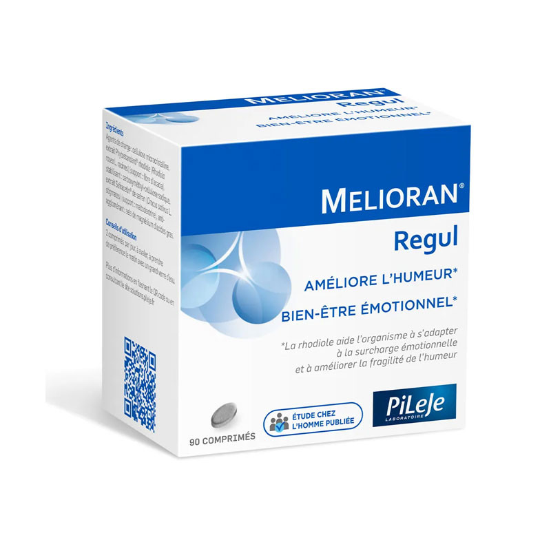 Melioran Regul PiLeJe,bien-être mental,équilibre émotionnel,rhodiole,safran,surcharge émotionnelle fragilité de l'humeur