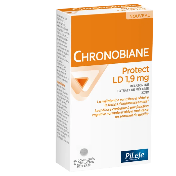 PiLeJe Chronobiane Protect,mélatonine libération différée,réveils précoces,difficultés à se rendormir,mélisse,zinc,sommeil de qualité