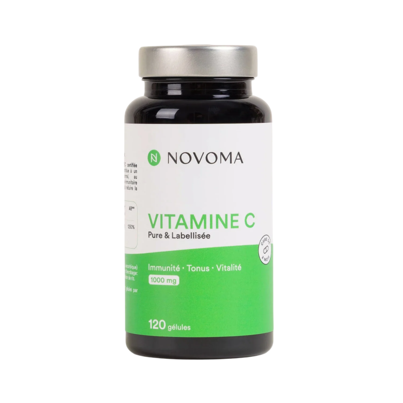 Novoma Vitamine C Quali®-C,immunité/fatigue/collagène,vitamine C d'origine végétale,vitamine C pure