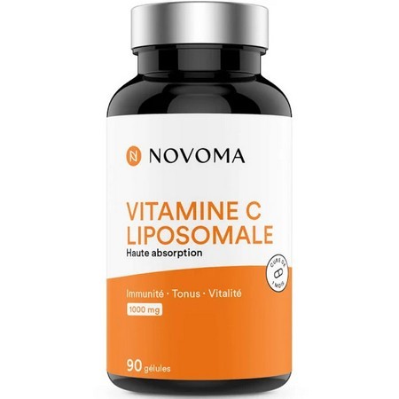 Novoma Vitamine C Liposomale 90 gélules,vitamine C Quali®-Cvitamine C Quali®-C,immunité/fatigue/collagène,vitamine C haute assimilation